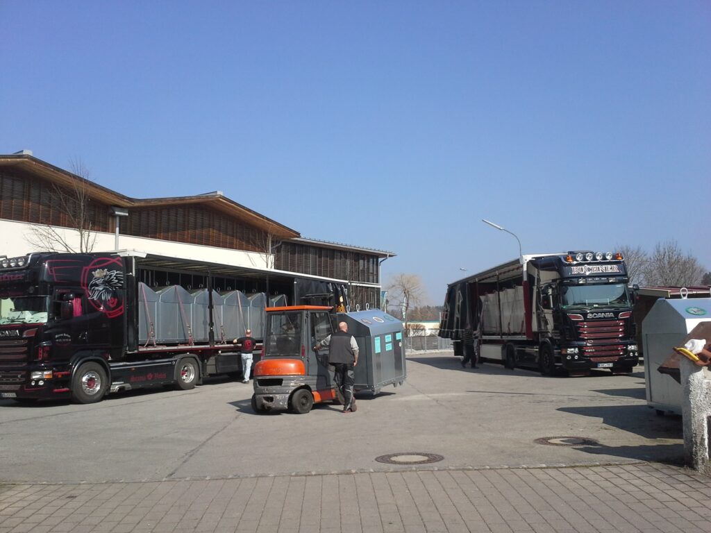 Industrial container assembly at Kinshofer Technik